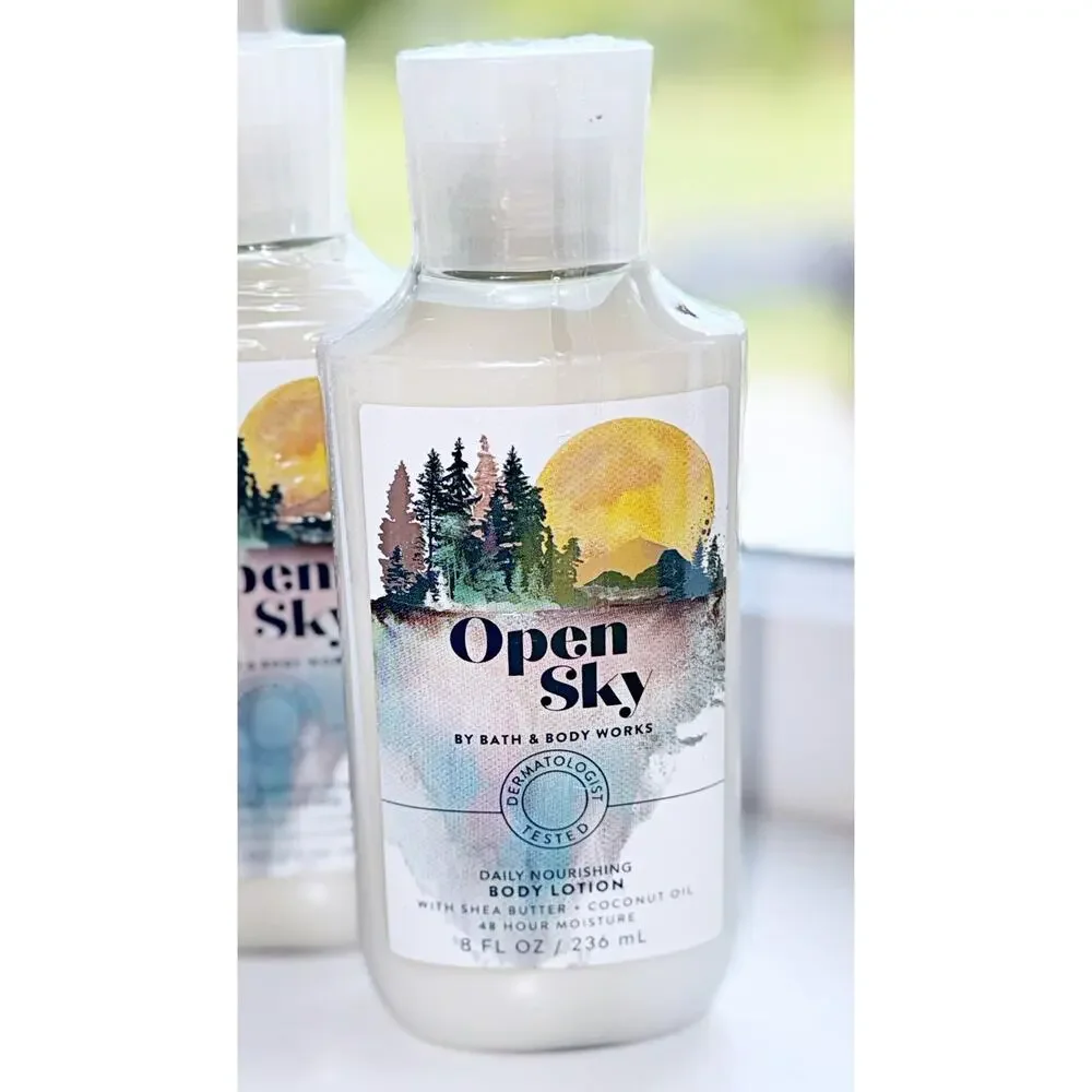 Bath & Body Works Open Sky 8 oz Daily Nourishing Body Lotion x3